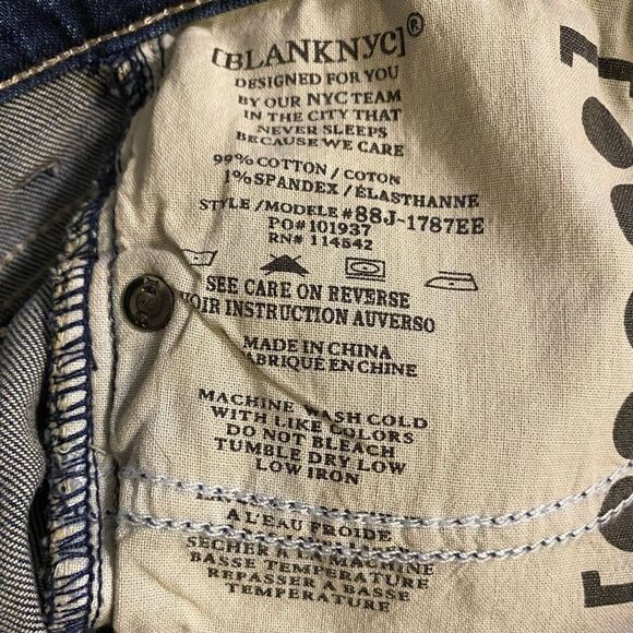 Blank NYC The Micro High Rise Distressed Cropped Straight Leg Jeans NWT | Size 2 - Picture 6 of 7